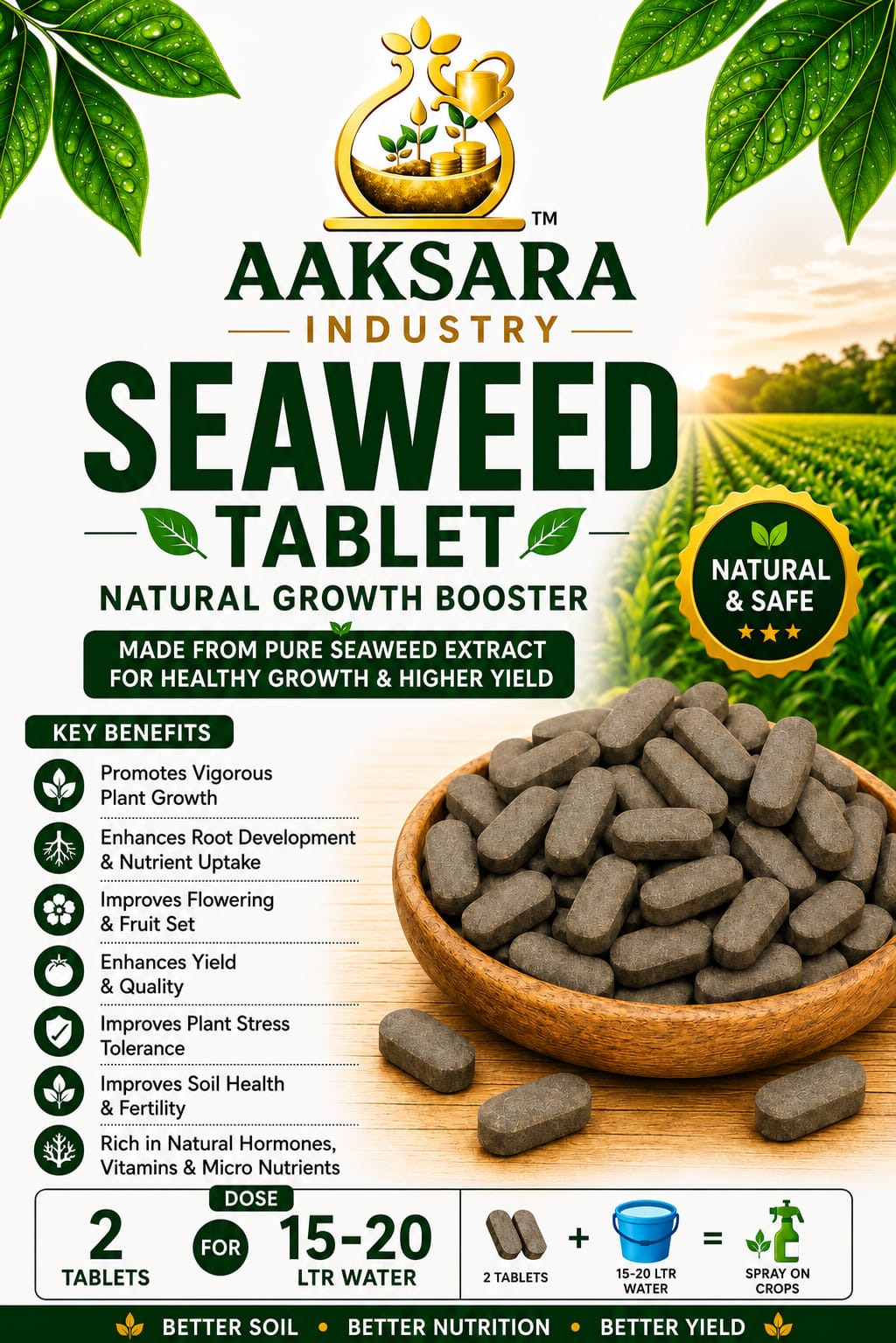 Aaksara Industry Seaweed Tablet Showcase